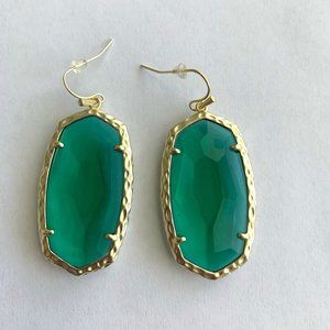 Kendra Scott Faceted Ella Drop Earrings in Emerald